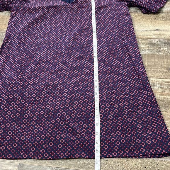 Madewell Silk Painted Clover Mini Shift Mod Dress Sz 4 Retro Short Bell Sleeve - Picture 9 of 13